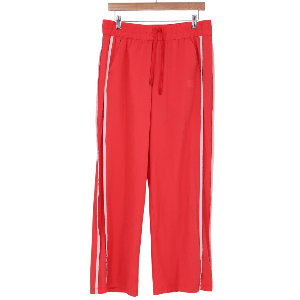 JoyLab Pants Womens Medium Track Red Side Stripe Wide Leg Excellent